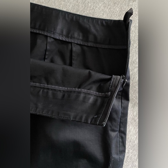 Talbots Women’s Sz 12 Petite Blue Flat Front Tapered Leg Dress Pant Side Zip - Picture 7 of 10